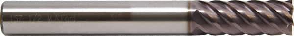 M.A. Ford - 8mm, 6 Flute, Single End, Solid Carbide, 1.5mm Corner Radius End Mill - 100mm OAL, 45° Helix, Right Hand Flute, 20mm LOC, Right Hand Cut - Eagle Tool & Supply