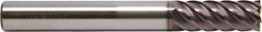 M.A. Ford - 6mm, 6 Flute, Single End, Solid Carbide, 1mm Corner Radius End Mill - 90mm OAL, 45° Helix, Right Hand Flute, 15mm LOC, Right Hand Cut - Eagle Tool & Supply