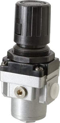 PRO-SOURCE - 1/4 NPT Port, 56 CFM, Aluminum Intermediate Regulator - 7 to 145 psi Range, 220 Max psi Supply Pressure, 1/8" Gauge Port Thread, 2.16" Wide x 5.31" High - Eagle Tool & Supply