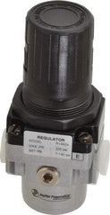 PRO-SOURCE - 3/8 NPT Port, 88 CFM, Aluminum Intermediate Regulator - 7 to 145 psi Range, 220 Max psi Supply Pressure, 1/8" Gauge Port Thread, 2.16" Wide x 5.31" High - Eagle Tool & Supply