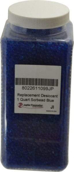 PRO-SOURCE - 1 Qt Air Dryer Jar Sorbead Blue Desiccant - For Use with Jupiter Pneumatics Desiccant Dryers - Eagle Tool & Supply