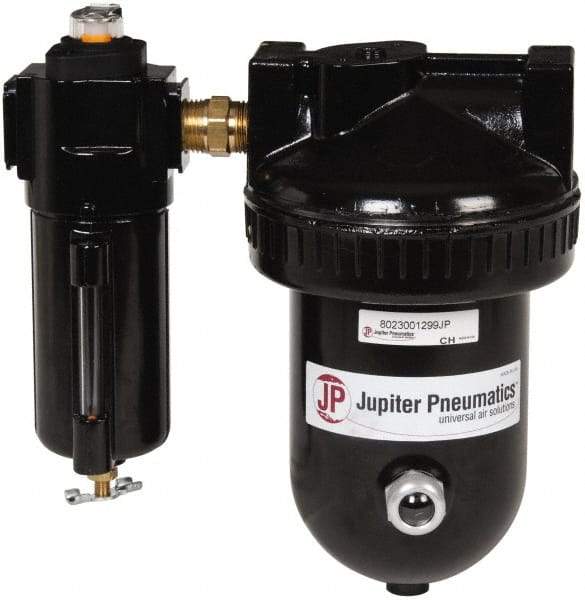 PRO-SOURCE - 15 CFM at 100 psi Inlet, 2 Stage Desiccant Dryer - 1/2" NPT Inlet/Outlet x 9" Long x 5-1/2" Wide x 9" High - Eagle Tool & Supply