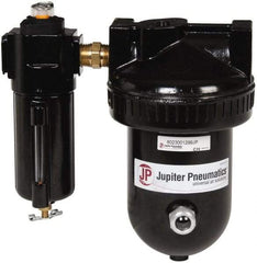 PRO-SOURCE - 15 CFM at 100 psi Inlet, 2 Stage Desiccant Dryer - 1/2" NPT Inlet/Outlet x 9" Long x 5-1/2" Wide x 9" High - Eagle Tool & Supply