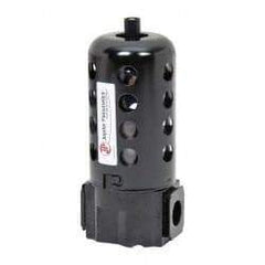 PRO-SOURCE - Filter Manual Drop Leg Drain with Poly Bowl - 6-1/2" High x 2-3/4" Wide, For Use with Compressed Air Systems - Eagle Tool & Supply