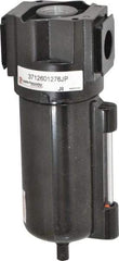 PRO-SOURCE - Filter Automatic Drop Leg Drain with Metal Bowl - 6-1/2" High x 2-3/4" Wide, For Use with Compressed Air Systems - Eagle Tool & Supply