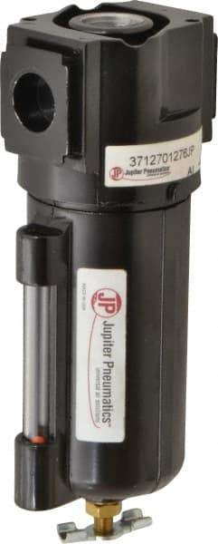 PRO-SOURCE - Filter Manual Drop Leg Drain with Metal Bowl - 6-1/2" High x 2-3/4" Wide, For Use with Compressed Air Systems - Eagle Tool & Supply