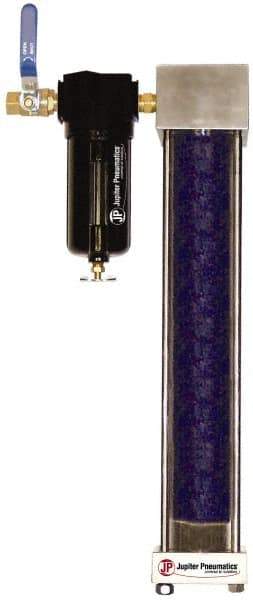 PRO-SOURCE - 1/2" NPT Port 2 Piece Filter-Desiccant Dryer FRL Unit - Zinc Bowl, 40 SCFM, 120 Max psi, 21" High, Manual Drain - Eagle Tool & Supply