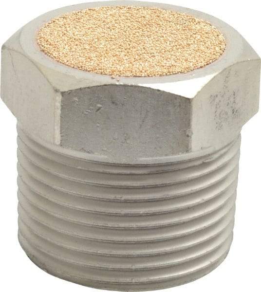 PRO-SOURCE - 1 Male NPT, 1-5/16" Hex, 1-5/16" OAL, Breather Vent - 150 Max psi, Bronze - Eagle Tool & Supply
