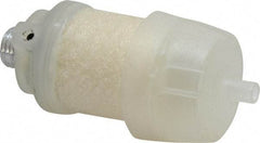 PRO-SOURCE - 1/4 Male NPT, 5/8" Hex, 3-1/8" OAL, Reclassifier/Muffler - 300 Max psi, 160 CFM, Aluminum - Eagle Tool & Supply