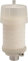 PRO-SOURCE - 1/2 Male NPT, 1" Hex, 4-3/4" OAL, Reclassifier/Muffler - 300 Max psi, 160 CFM, Aluminum - Eagle Tool & Supply