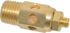 PRO-SOURCE - 1/4 Male NPT, 9/16" Hex, 1-9/16" OAL, Speed Control Muffler - 300 Max psi, 30 CFM, Brass - Eagle Tool & Supply