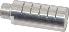 PRO-SOURCE - 1/2 Male NPT, 1" Hex, 3-1/4" OAL, Muffler - 300 Max psi, 60 CFM, Aluminum - Eagle Tool & Supply