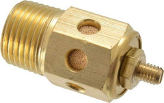 PRO-SOURCE - 1/2 Male NPT, 7/8" Hex, 2" OAL, Speed Control Muffler - 300 Max psi, 60 CFM, Brass - Eagle Tool & Supply