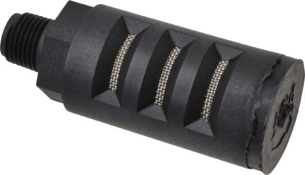 PRO-SOURCE - 1/8 Male NPT, 5/8" Hex, 2-7/64" OAL, Muffler - 150 Max psi, Glass Filled Nylon - Eagle Tool & Supply