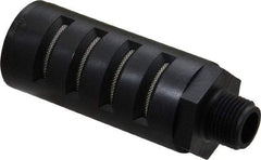 PRO-SOURCE - 3/8 Male NPT, 1" Hex, 3-27/64" OAL, Muffler - 150 Max psi, Glass Filled Nylon - Eagle Tool & Supply