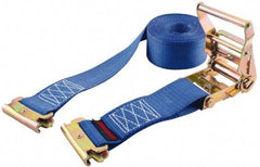 Erickson Manufacturing - 16' Long x 2" Wide, 3,500 Lb Basket Capacity, Polyester & Steel Web Sling - Blue - Eagle Tool & Supply