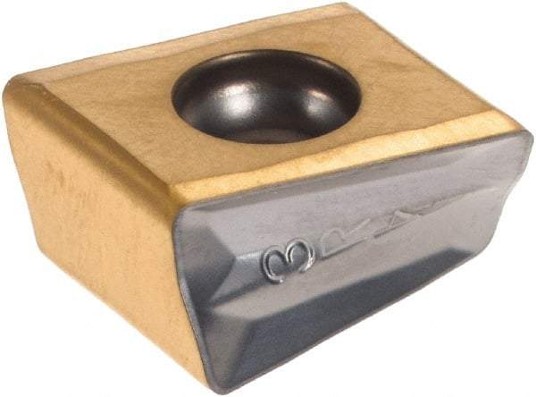 Iscar - T490 LNMT1306 TR Grade IC380 Carbide Milling Insert - TiCN/TiN Finish, 0.5138" Thick, 0.8mm Corner Radius - Eagle Tool & Supply