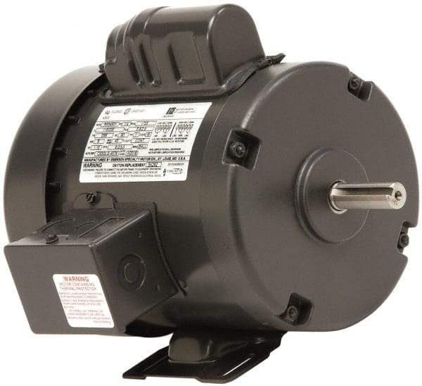 US Motors - 1 Max hp, 1,725 Max RPM, Single Cap Start Electric AC DC Motor - 115/208-230 V Input, Single Phase, 56H Frame, 5/8" Shaft Diam, Rigid Base Mount, ODP Enclosure - Eagle Tool & Supply