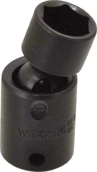 Proto - 3/8" Drive 9/16" Standard Universal Impact Socket - 6 Points, 2" OAL - Eagle Tool & Supply