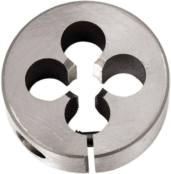 Union Butterfield - 3/4-16 UNF Thread, 2" Outside Diam Chromium Steel Round Die - 5/8" Thick, Right Hand Thread, Series 2010, Adjustable - Exact Industrial Supply