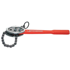 Rothenberger - 50" Max Pipe Capacity, 57" Long, Chain Tong Wrench - 8" Actual OD, 49-1/2" Handle Length - Eagle Tool & Supply