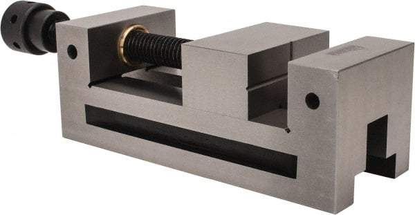 Gibraltar - 3-15/16" Jaw Width, 5" Jaw Opening Capacity, 1.7" Jaw Height, Toolmaker's Vise - Flat Jaw, 0.0002" Parallelism, 0.0003" Squareness, 10" OAL x 3.7" OAH - Eagle Tool & Supply