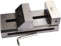 Gibraltar - 5-29/32" Jaw Width, 7" Jaw Opening Capacity, 1.969" Jaw Height, Toolmaker's Vise - Flat Jaw, 0.00012" Parallelism, 0.0002" Squareness, 300mm OAL x 3-15/16" OAH - Eagle Tool & Supply