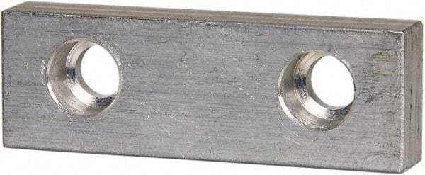 Gibraltar - 3" Wide x 1" High x 1/2" Thick, Flat/No Step Vise Jaw - Soft, Aluminum, Fixed Jaw, Compatible with 3" Vises - Eagle Tool & Supply