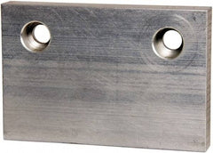 Gibraltar - 6" Wide x 4" High x 3/4" Thick, Flat/No Step Vise Jaw - Soft, Aluminum, Fixed Jaw, Compatible with 6" Vises - Eagle Tool & Supply