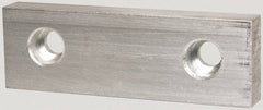 Gibraltar - 6" Wide x 2" High x 3/4" Thick, Flat/No Step Vise Jaw - Soft, Aluminum, Fixed Jaw, Compatible with 6" Vises - Eagle Tool & Supply