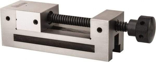 Gibraltar - 2-1/2" Jaw Width, 3" Jaw Opening Capacity, 1-1/4" Jaw Height, Toolmaker's Vise - Flat Jaw, 0.0002" Parallelism, 0.0003" Squareness, 7.4" OAL x 2-1/2" OAH - Eagle Tool & Supply