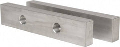 Gibraltar - 12" Wide x 2-1/2" High x 1-1/4" Thick, Flat/No Step Vise Jaw - Soft, Aluminum, Fixed Jaw, Compatible with 12" Vises - Eagle Tool & Supply