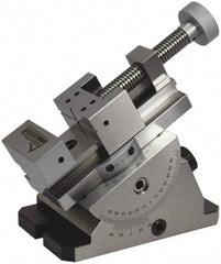Gibraltar - 2-3/4" Jaw Width, 3" Jaw Opening Capacity, Horizontal Swivel Machine Vise - Manual Operation, 1 Station, 6.28" Long x 5.38" High x 1-3/16" Deep, Steel - Eagle Tool & Supply