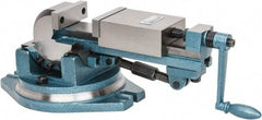 Gibraltar - 4" Jaw Width, 4-11/64" Jaw Opening Capacity, 3-Way Angle Swivel Machine Vise - Manual Operation, 1 Station, 20" Long x 7.28" High x 1-1/2" Deep, Cast Iron - Eagle Tool & Supply