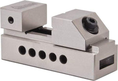 Gibraltar - 1-27/64" Jaw Width, 1-1/2" Jaw Opening Capacity, 0.91" Jaw Height, Toolmaker's Vise - Flat Jaw, 0.003" Parallelism, 0.005" Squareness, 100mm OAL x 1.89" OAH - Eagle Tool & Supply