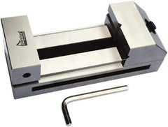 Gibraltar - 3-15/32" Jaw Width, 5" Jaw Opening Capacity, 1.57" Jaw Height, Toolmaker's Vise - Flat Jaw, 0.003" Parallelism, 0.005" Squareness, 195mm OAL x 3-5/32" OAH - Eagle Tool & Supply