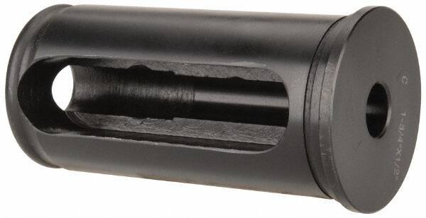 Interstate - 1/2" ID, 1-3/4" OD, 3-1/2" Length Under Head, Type C Lathe Tool Holder Bushing - 3/16" Head Thickness, 3-1/8" Slot Length - Exact Industrial Supply