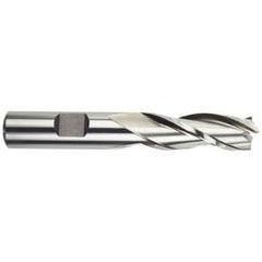 2 Dia. x 6-3/4 Overall Length 3-Flute Square End High Speed Steel SE End Mill-Round Shank-Center Cutting -Uncoated - Eagle Tool & Supply