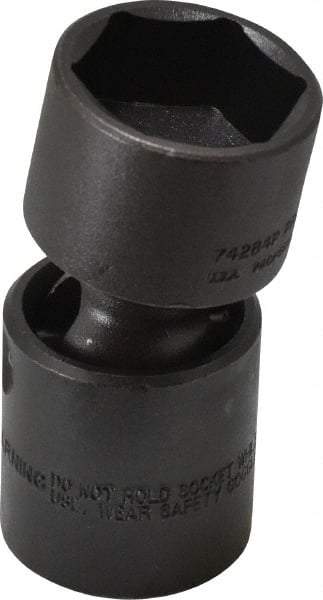 Proto - 1/2" Drive 1-1/16" Standard Universal Impact Socket - 6 Points, 3" OAL - Eagle Tool & Supply