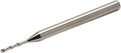 Seco - 1.9mm 130° Solid Carbide Jobber Drill - Bright Finish, Right Hand Cut, Spiral Flute, Straight Shank, 38mm OAL - Eagle Tool & Supply