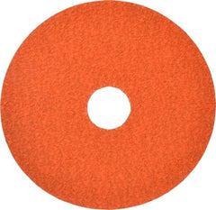 Norton - 4-1/2" Diam 7/8" Hole 50 Grit Fiber Disc - Ceramic, Series R980P - Eagle Tool & Supply
