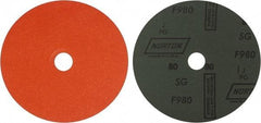 Norton - 7" Diam 7/8" Hole 80 Grit Fiber Disc - Ceramic, Series R980P - Eagle Tool & Supply