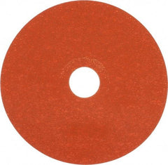 Norton - 5" Diam 7/8" Hole 120 Grit Fiber Disc - Ceramic, Series R980P - Eagle Tool & Supply