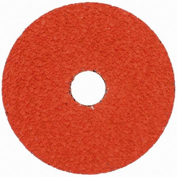 Norton - 4-1/2" Diam 7/8" Hole 24 Grit Fiber Disc - Ceramic, Series R980P - Eagle Tool & Supply
