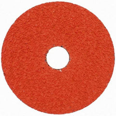 Norton - 4-1/2" Diam 7/8" Hole 24 Grit Fiber Disc - Ceramic, Series R980P - Eagle Tool & Supply