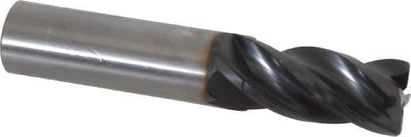 OSG - 3/4", 4 Flute, Single End, Solid Carbide, 0.06" Corner Radius End Mill - 4" OAL, Right Hand Flute, 1-1/2" LOC, Right Hand Cut - Eagle Tool & Supply