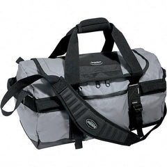 Bucket Boss - 2 Pocket Gray & Black Tarpaulin Tool Bag - 20" Wide x 12" Deep x 12" High - Eagle Tool & Supply