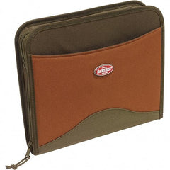 Bucket Boss - 11 Pocket Brown & Green Polyester Contractor's Portfolio - 15" Wide x 4" Deep x 12" High - Eagle Tool & Supply