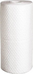 PRO-SAFE - 36 Gal Capacity per Package, Oil Only Roll - 150' Long x 15" Wide, White, Polypropylene - Eagle Tool & Supply