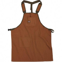 Bucket Boss - 30 to 52" Waist Apron - 2 Pocket, Brown/Green, Canvas - Eagle Tool & Supply